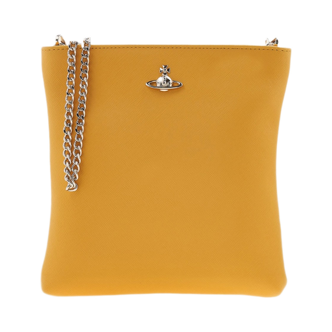 51030010-L001N-E401 Vivienne Westwood Squire Square Crossbody with Chain Yellow