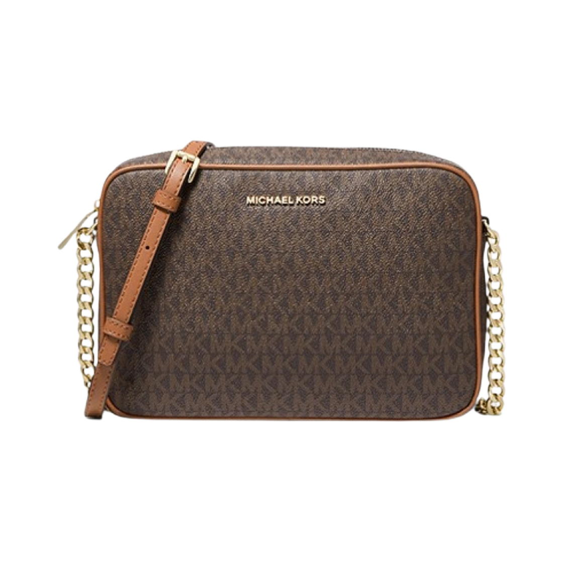32F1GJ6C7B200 Michael Kors Jet Set Large Logo Crossbody Bag Brown
