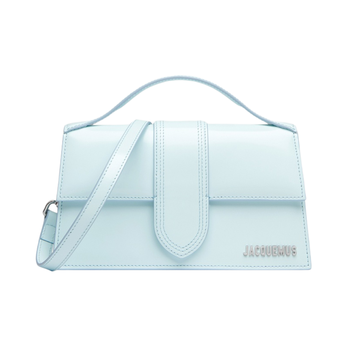 자크뮈스 르 그랜드 밤비노 크로스바디 플랩백 라이트 블루(Jacquemus Le Grand Bambino Crossbody Flap Bag Light Blue) - 1