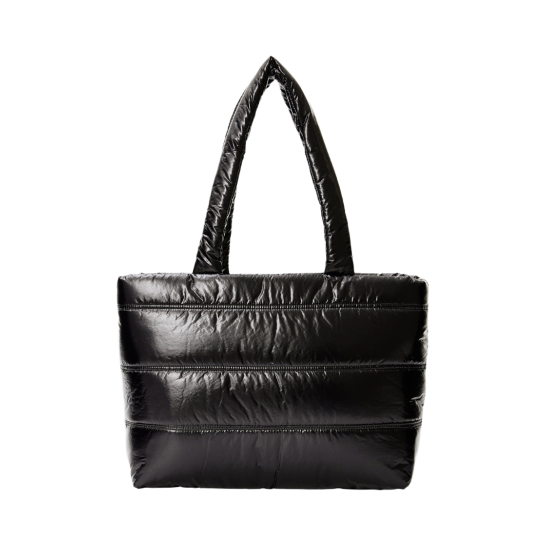 【日本未発売】EMIS GLOSSY PADDED TOTE BAG GLOSSY PADDED TOTE BAG-BLACK - EMIS