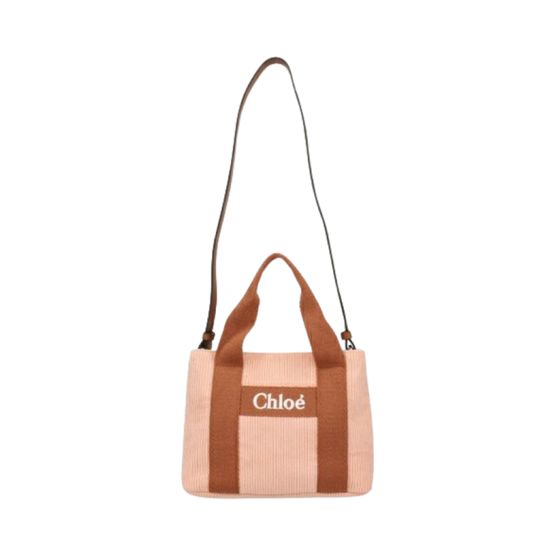 (키즈) 끌로에 로고 자수 핸드백 페일 핑크((Kids) Chloe Logo Embroidered Handbag Pale Pink) - 3