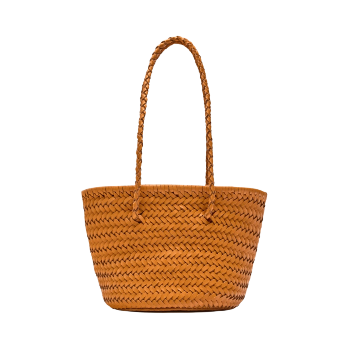 6159/110/618 Zara Braided Leather Bag Light Brown