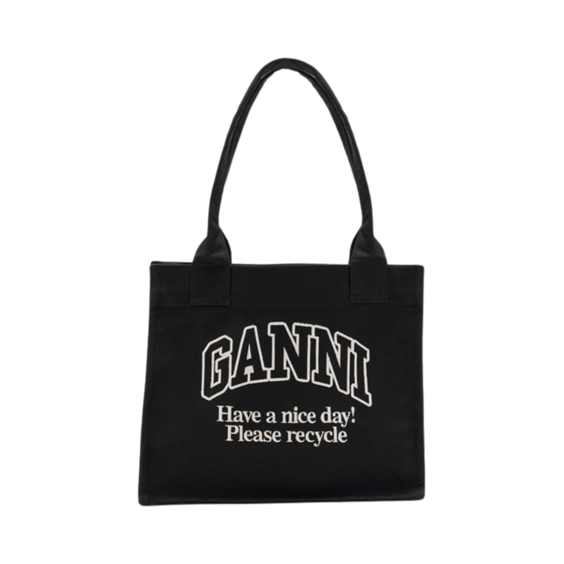 A6647-252 Ganni Large Easy Shopper Tote Bag Phantom