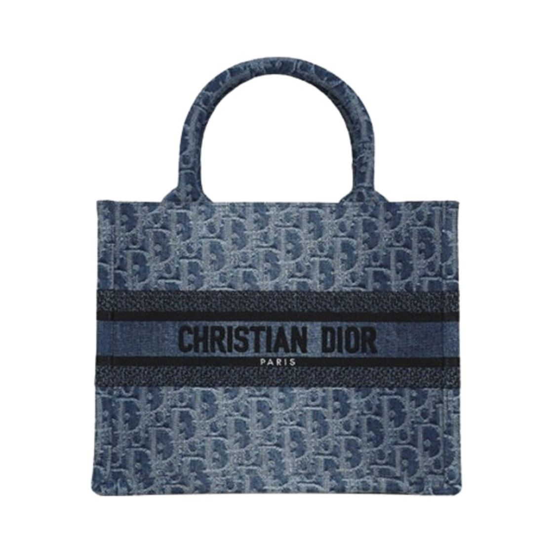 디올 스몰 북 토트백 데님 오블리크 자카드 블루(Dior Small Book Tote Denim Oblique Jacquard Blue) - 1