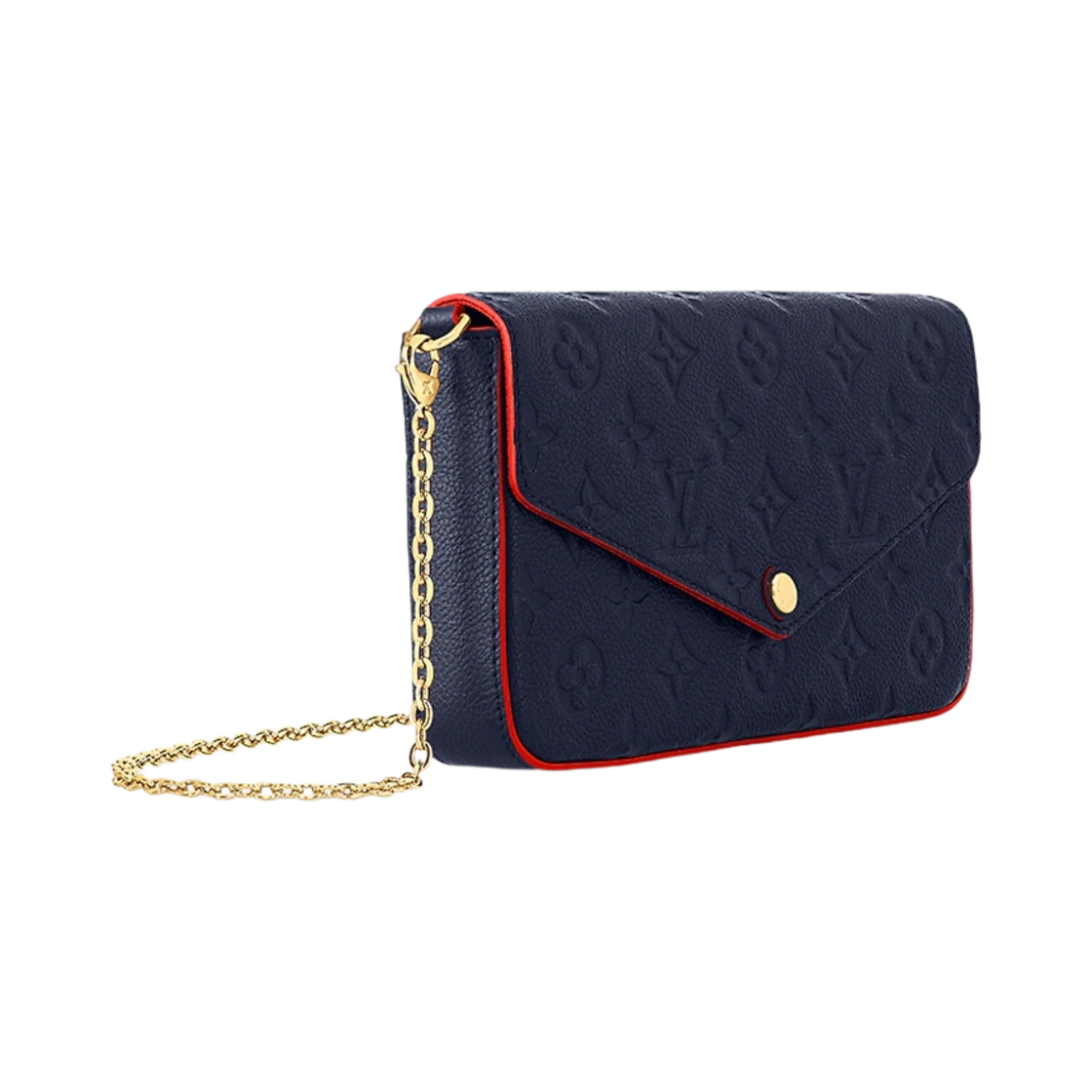 루이비통 포쉐트 펠리시 모노그램 앙프렝뜨 네이비 블루 레드(Louis Vuitton Felicie Pochette Monogram Empreinte Navy Blue Red) - 2
