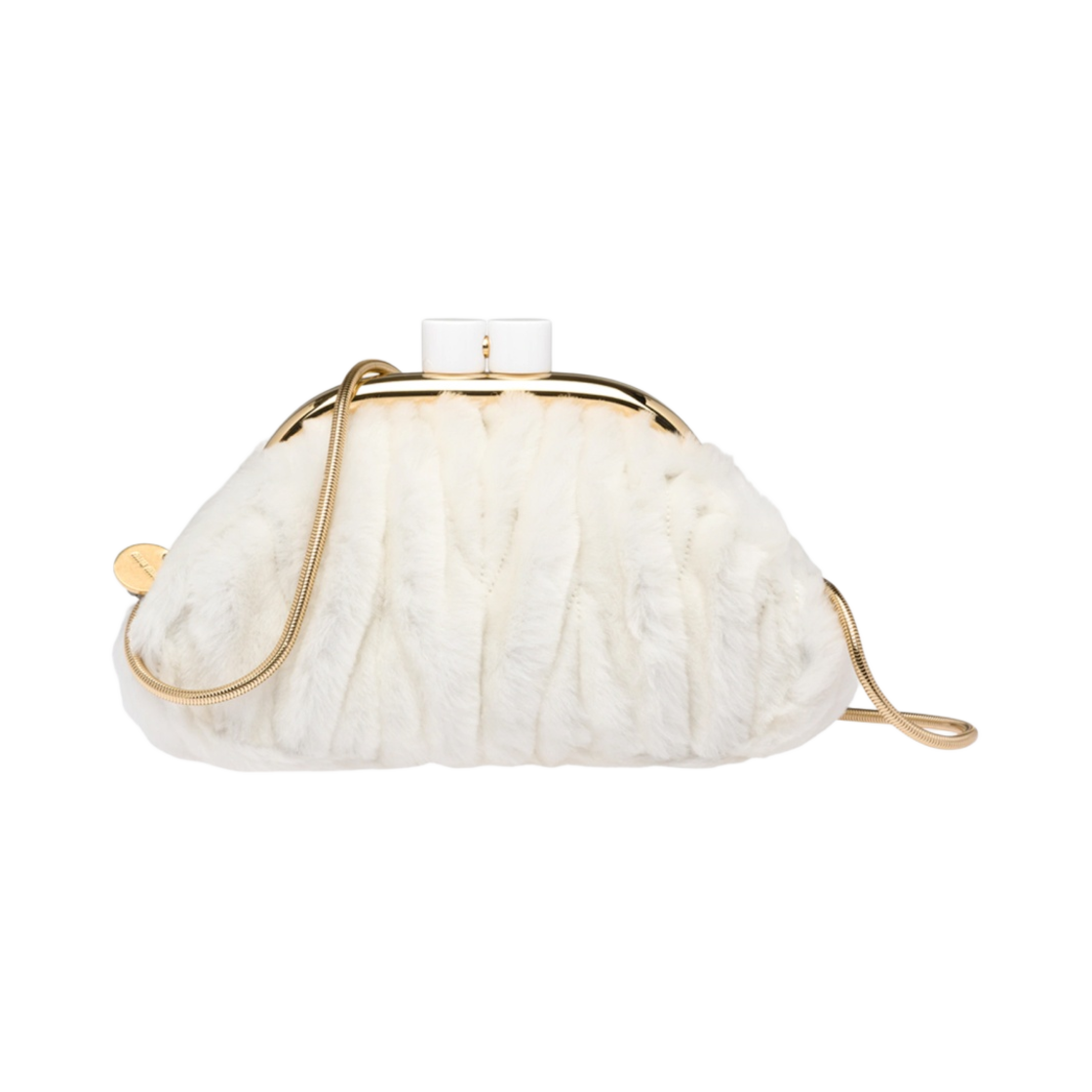 미우 미우 벨 셔링백 화이트(Miu Miu Belle Shearling Bag White) - 3