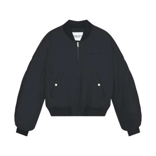 W) 이자벨 마랑 베심 플레인 컬러드 코튼 블렌드 봄버 자켓 블랙 W) 이자벨 마랑 베심 플레인 컬러드 코튼 블렌드 봄버 자켓 블랙