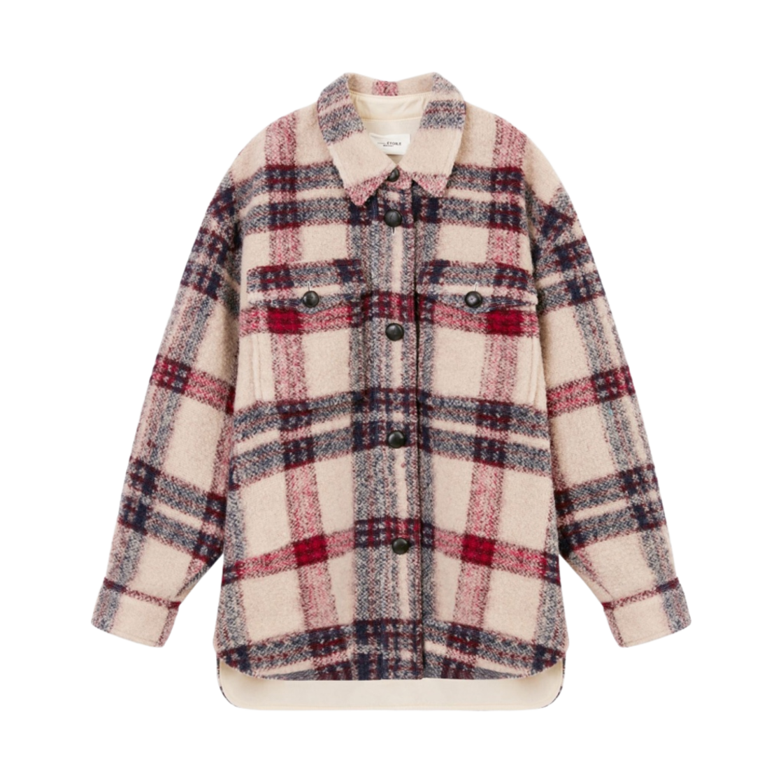 (W) 이자벨 마랑 하벨리 코트 버건디 에크루 - 22FW((W) Isabel Marant Harveli Coat Burgundy Ecru- 22FW)
