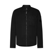 C.P. Company Gabardine Zipped Shirt Black - 22FW