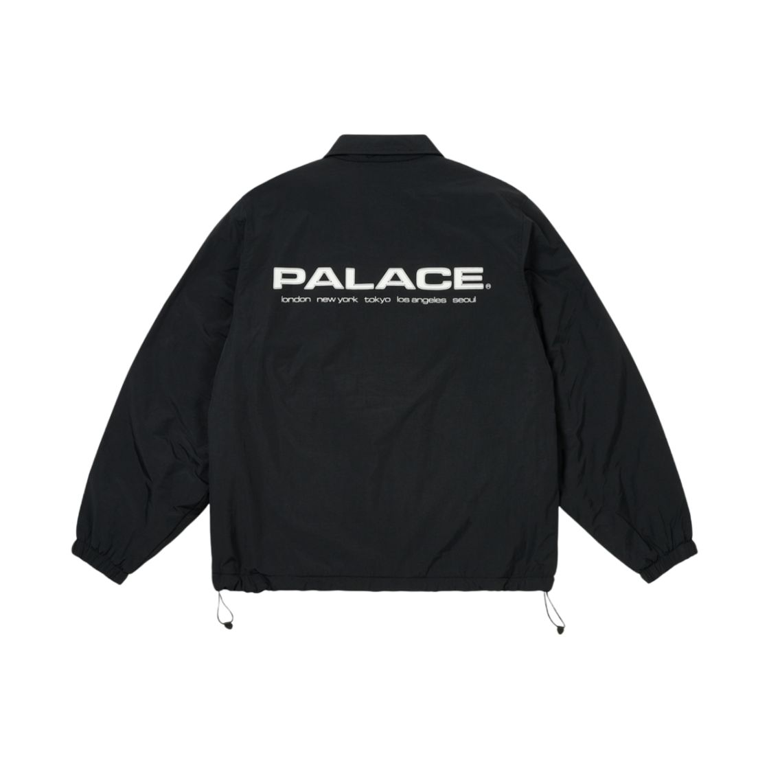 - Palace Fleece Lined Coach Jacket Black - 24FW