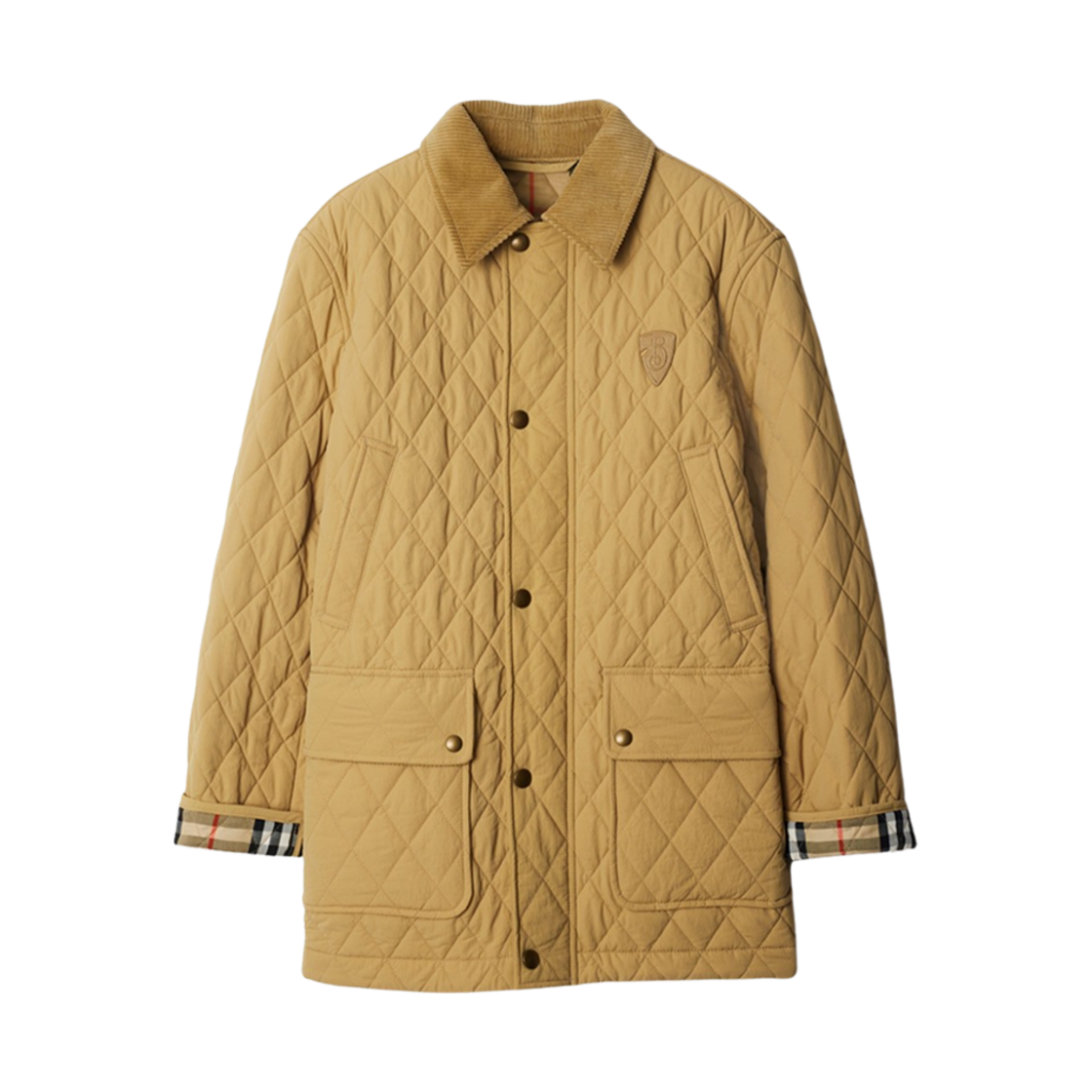 8097994 (W) Burberry Quilted Nylon Barn Jacket Flax