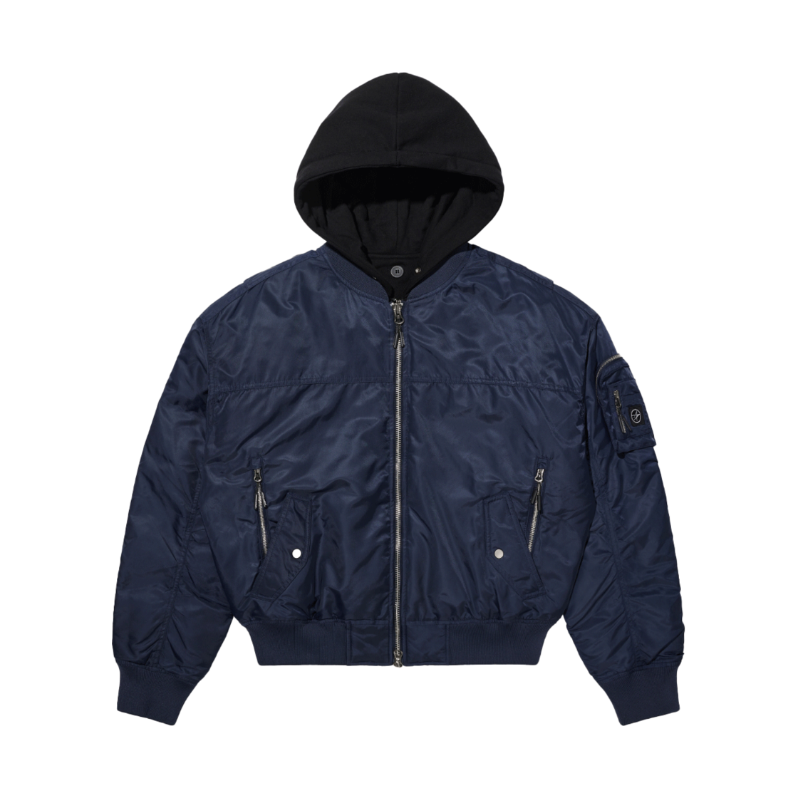 록히드마틴 LM 멀티 포켓 도킹 후드 봄버 자켓 네이비