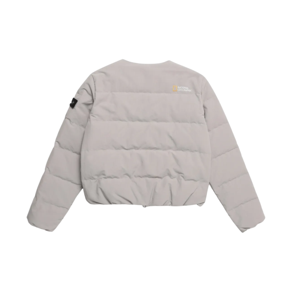 (W) 내셔널 지오그래픽 헤론 유넥 크롭 라이트웨이트 다운 점퍼 베이지((W) National Geographic Heron U Neck Cropped Lightweight Down Jumper Beige) - 2