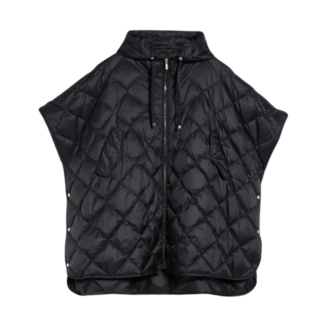 (W) 막스마라 더 큐브 트리만 발수 소재 후드 케이프 블랙((W) Max Mara The Cube Treman Water-Resistant Hood Cape Black) - 1