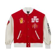 Converse x Liverpool FC Woven Varsity Jacket Tomato
