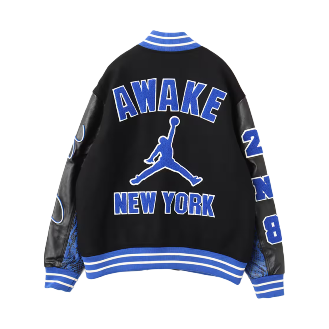 조던 x 어웨이크 NY 바시티 자켓 블랙 (FQ5439-010)(Jordan x Awake NY Varsity Jacket Black (FQ5439-010))