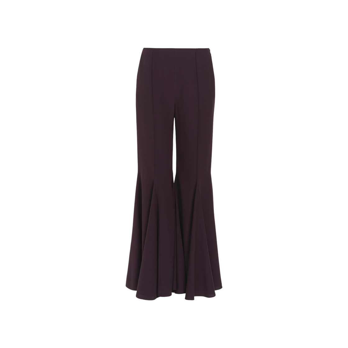 (W) 끌로에 크레이프 새틴 크롭 부츠컷 팬츠 딥 퍼플((W) Chloe Crepe Satin Cropped Bootcut Pants Deep Purple)