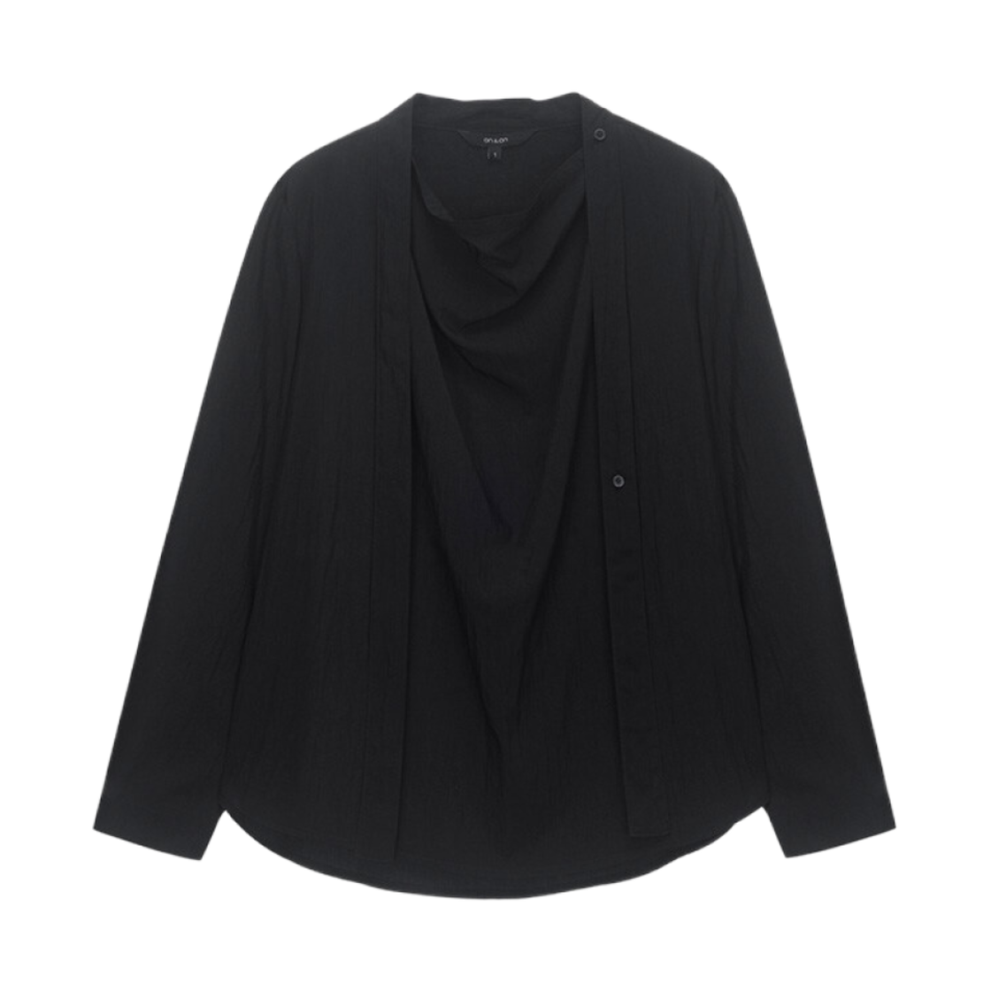 (W) 온앤온 카울 넥 블라우스 블랙((W) On&On Cowl Neck Blouse Black)