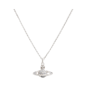 Vivienne Westwood Mini Bas Relief Pendant Platinum Light Sapphire Crystal