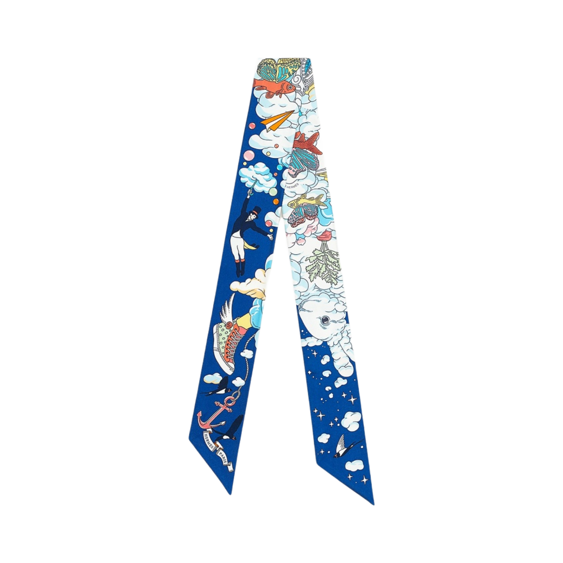 (W) 에르메스 쉬르 몬 뉘아주 트윌리 마린 클레어 씨엘 멀티꼴로르((W) Hermes Sur Mon Nuage Twilly Marine Clair Ciel Multicolore) - 1