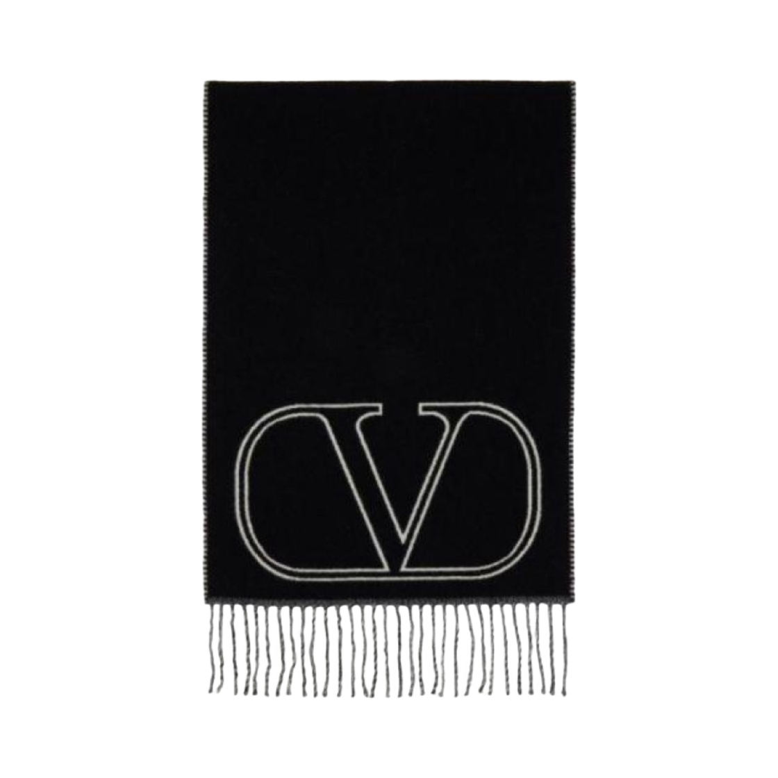 3Y2ER033KII Valentino Garavani Vlogo Signature Scarf Black