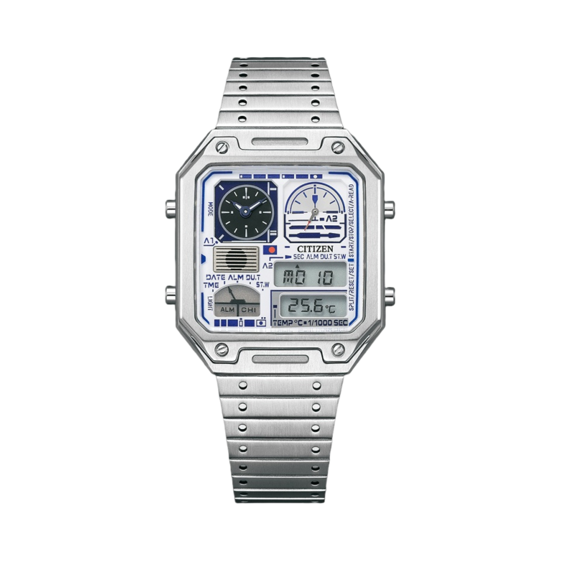 시티즌 x 스타워즈 레코드 레이블 써모 센서 33.4mm 스테인리스 실버 300개 한정(Citizen x Star Wars Record Label Thermo Sensor 33.4mm Stainless Silver Edition of 300)