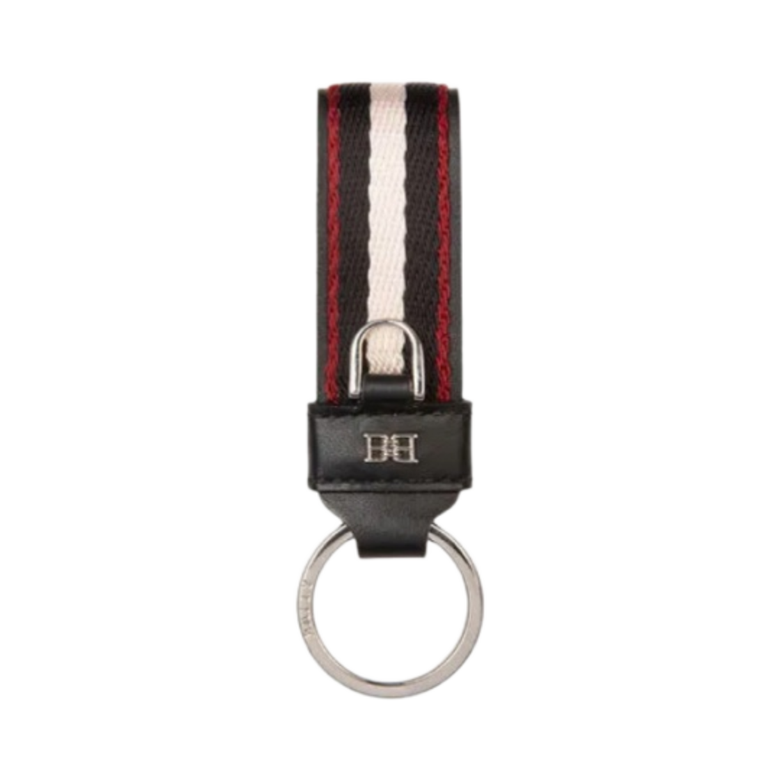 6301477 Bally Baronn Fabric and Leather Key Holder Multicolor