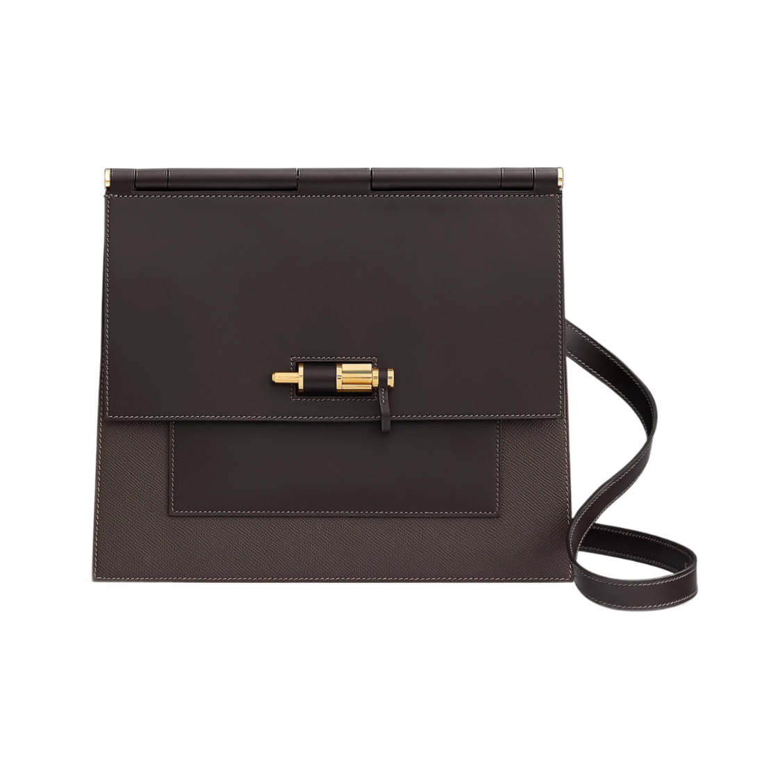 에르메스 사카바 30 백 앱송 스위프트 헌터 카우하이드 & 골드 하드웨어 마카사르 에벤(Hermes Sacabar 30 Bag Epsom Swift Hunter Cowhide & Gold Macassar Ebene) - 1