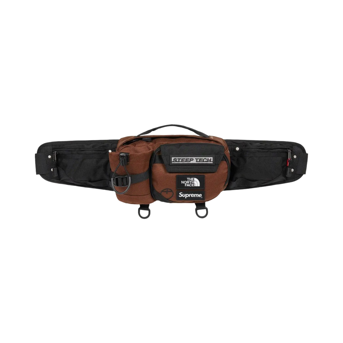 슈프림 x 노스페이스 스팁 테크 웨이스트백 브라운 - 22FW