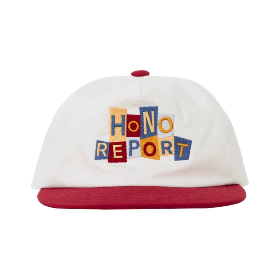 HR25SUMMER03 Hono Report Block Logo Cap Red White