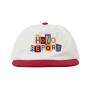 Hono Report Block Logo Cap Red White