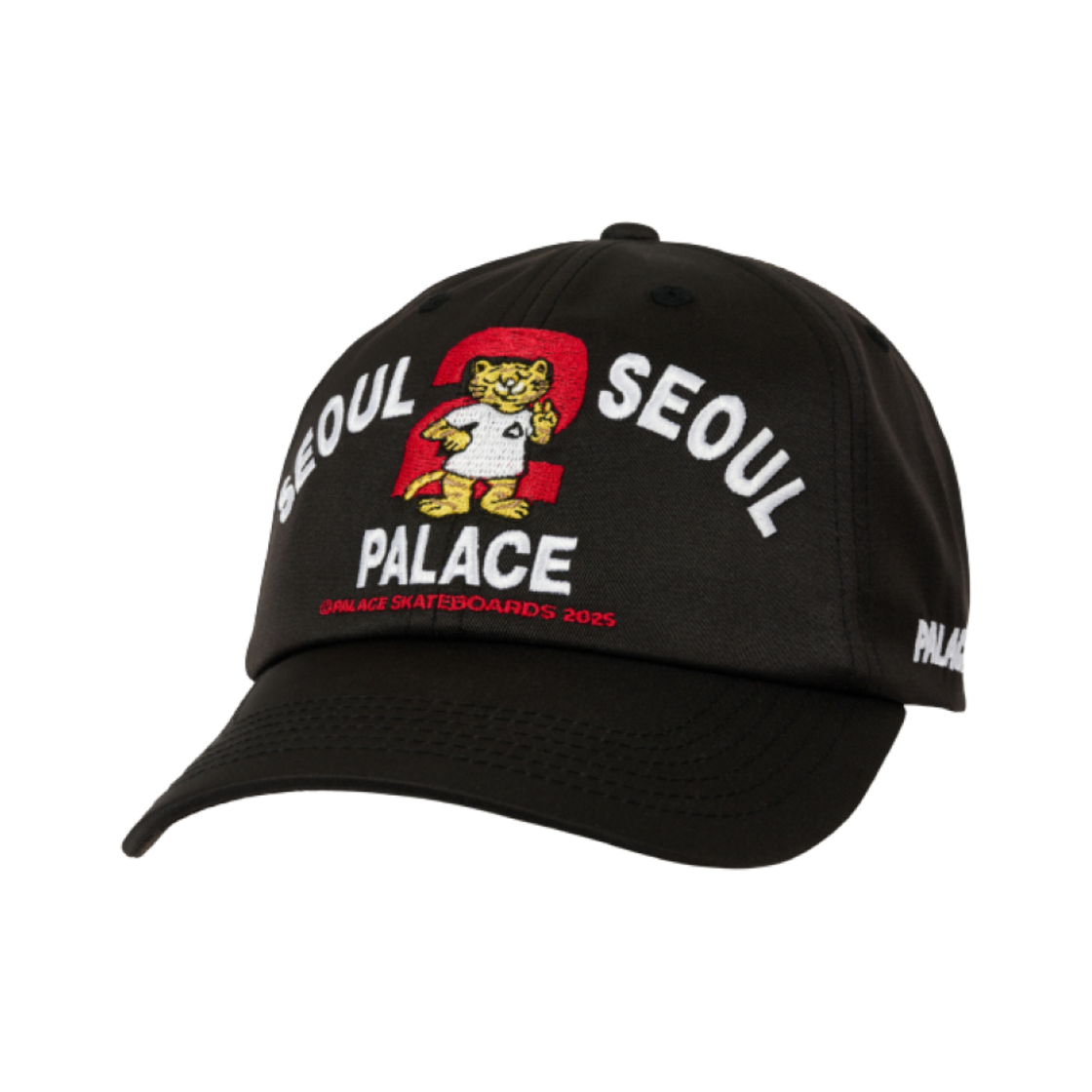 팔라스 서울 2 서울 6-패널 캡 블랙 - 25SS(Palace Seoul 2 Seoul 6-Panel Cap Black - 25SS)