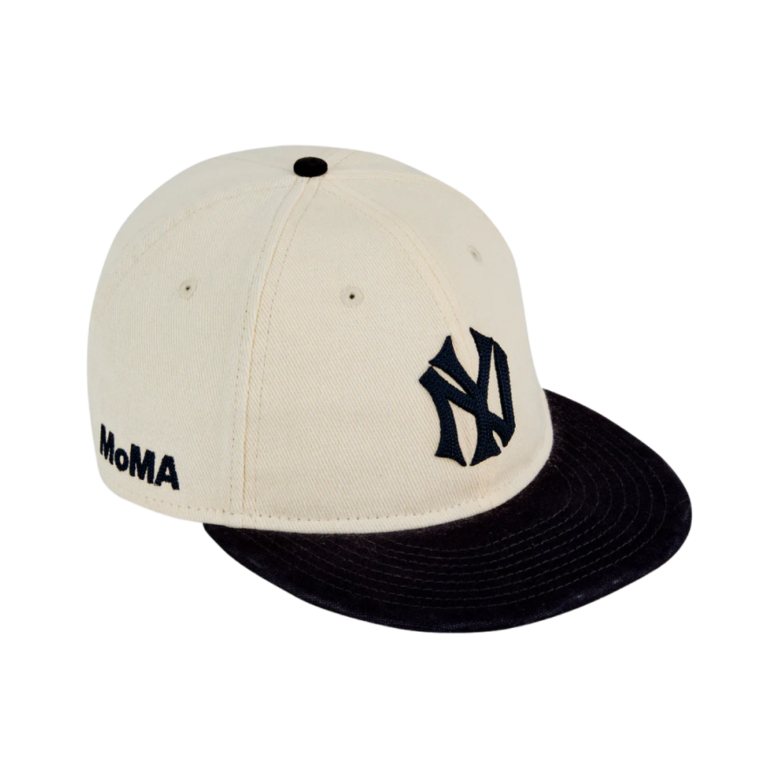 25853-170635 New Era x MoMA New York Yankees Retro Crown 9Fifty Adjustable Baseball Cap White Blue