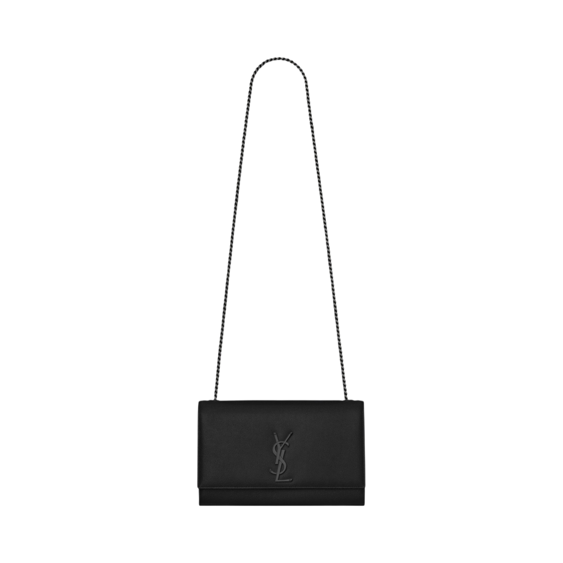 생로랑 케이트 미디움 체인 백 그레인 드 뿌드르 엠보스 레더 블랙(Saint Laurent Kate Medium Chain Bag In Grain De Poudre Embossed Leather Black) - 1