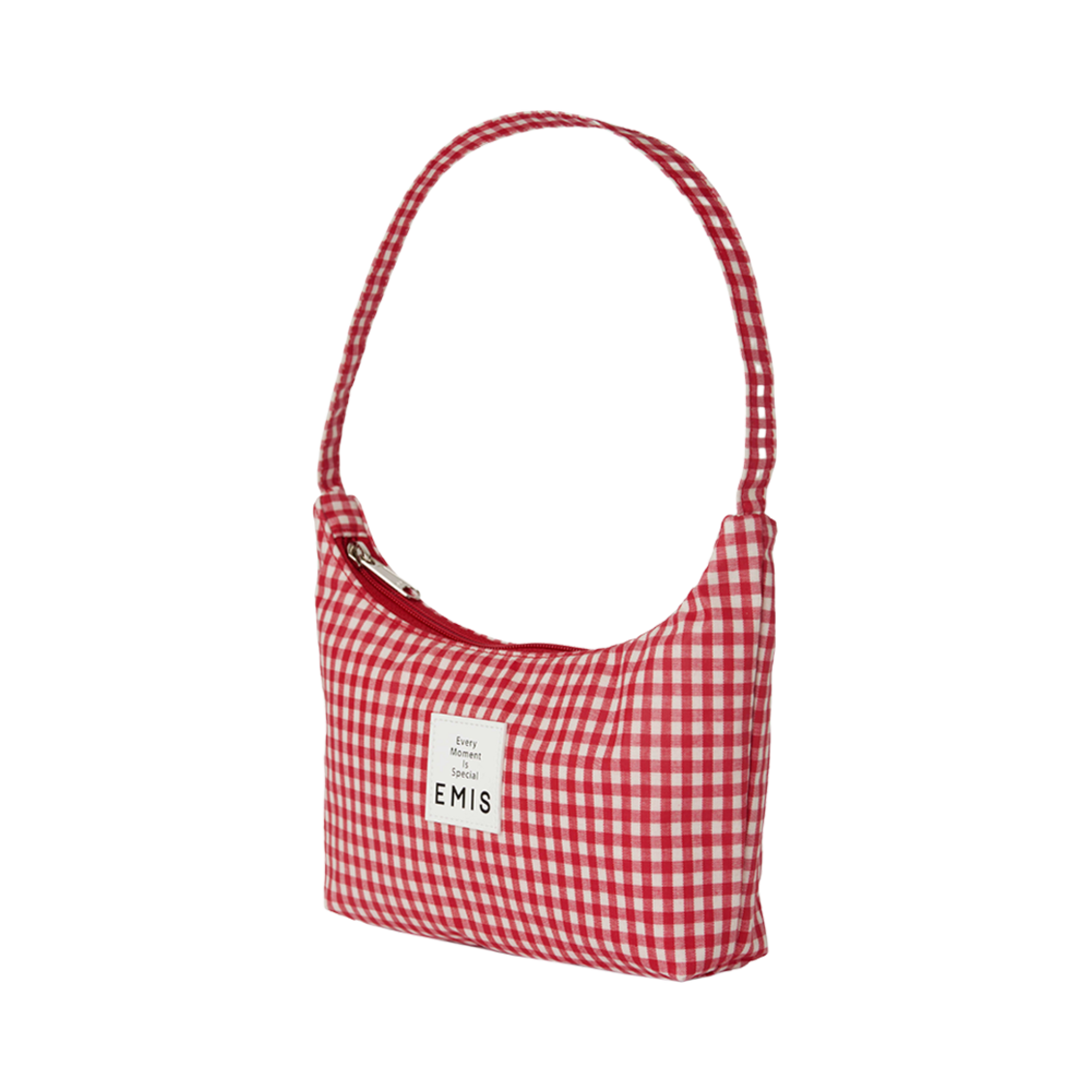 이미스 체크 호보백 레드(Emis Check Hobo Bag Red) - 2