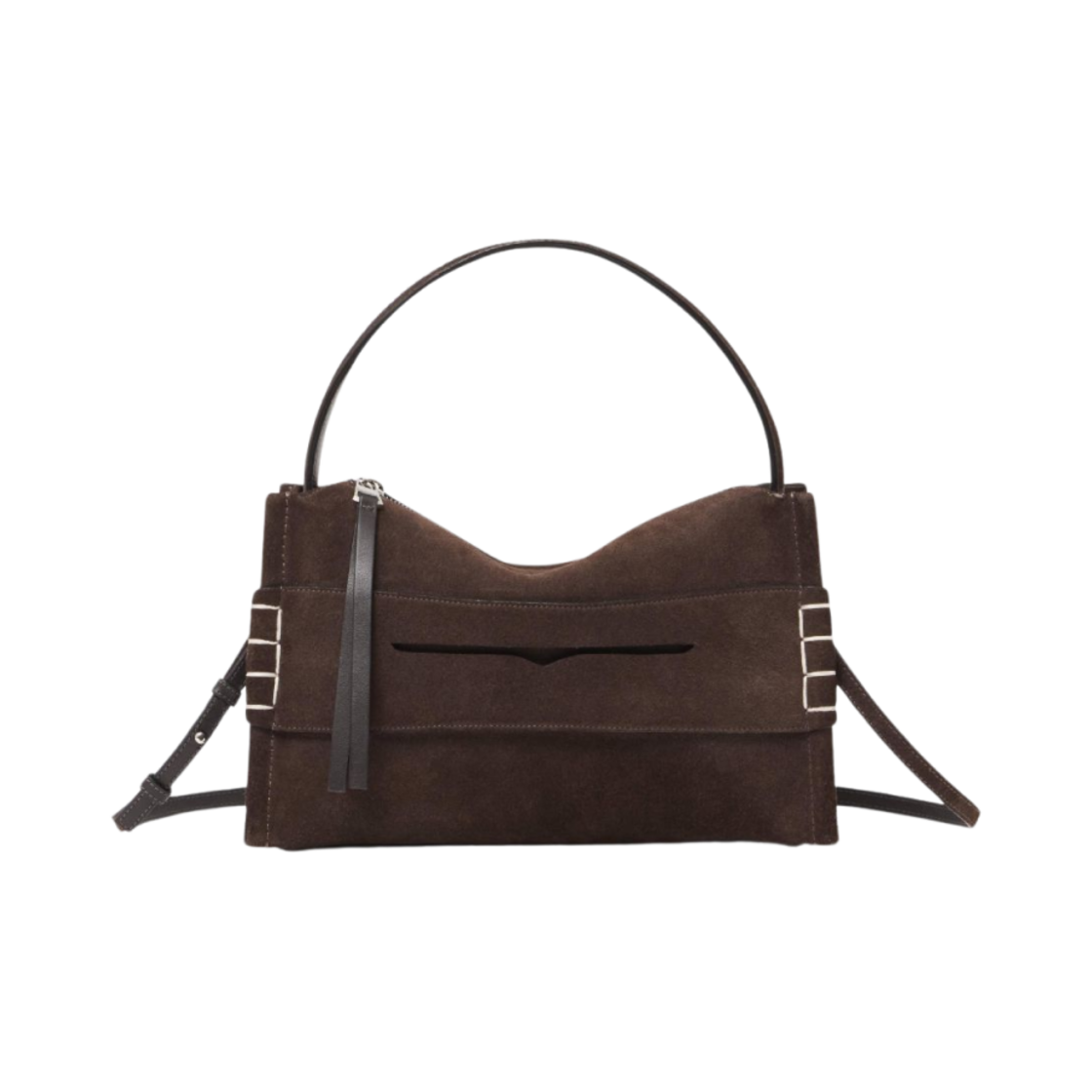 HB0716LA0364600 JW Anderson Loafer Suede Shoulder Bag Brown