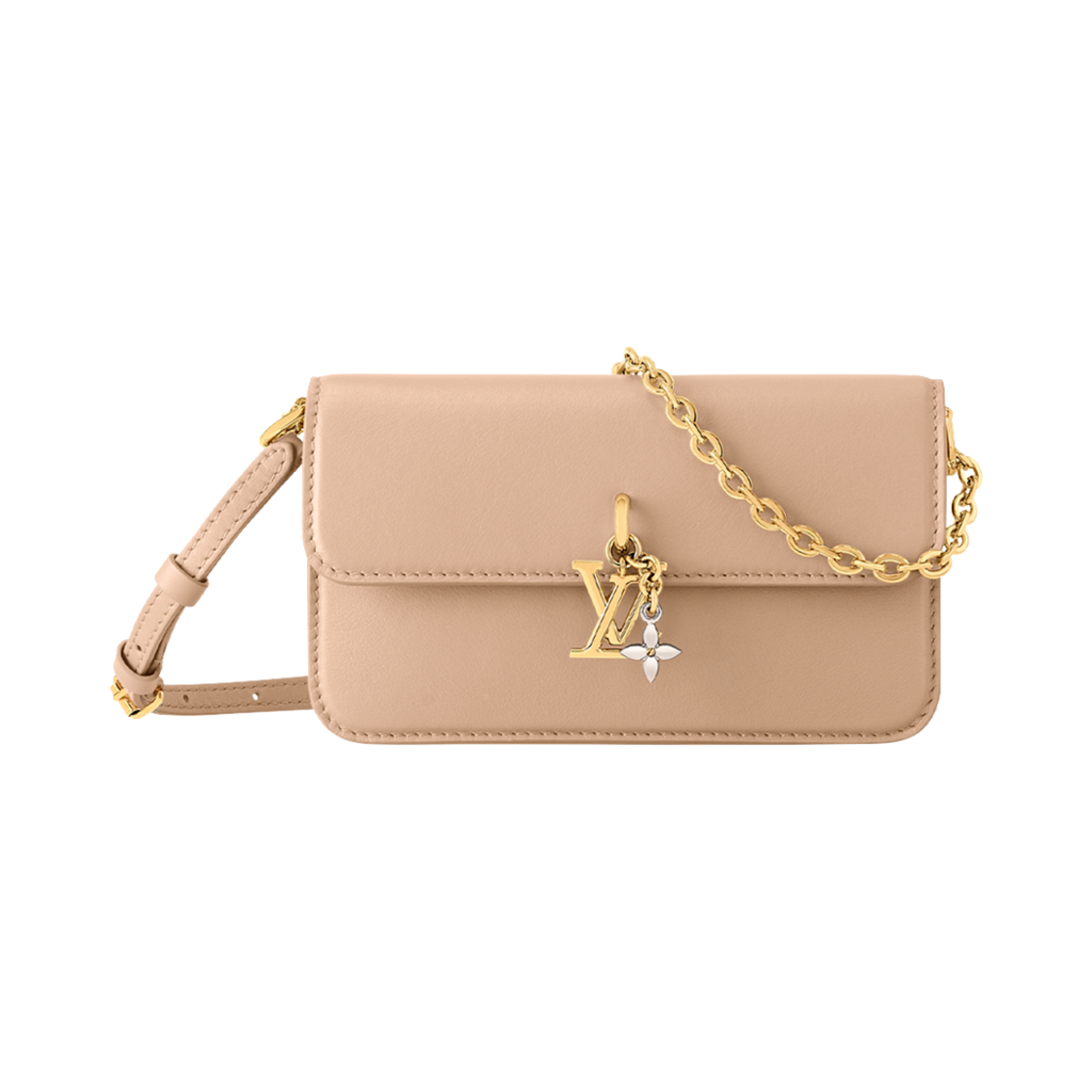 M14581 Louis Vuitton Wallet on Chain LV Bloom Macchiato Cream