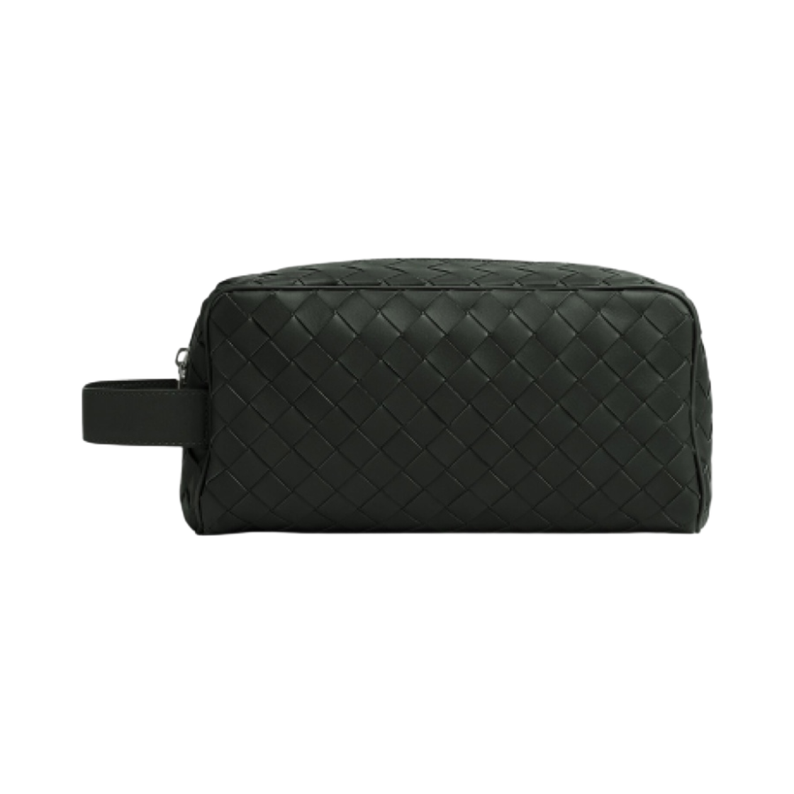 보테가 베네타 인트레치아토 트래블 파우치 다크 그린 트래버틴(Bottega Veneta Intrecciato Travel Pouch Dark Green Travertine) - 1