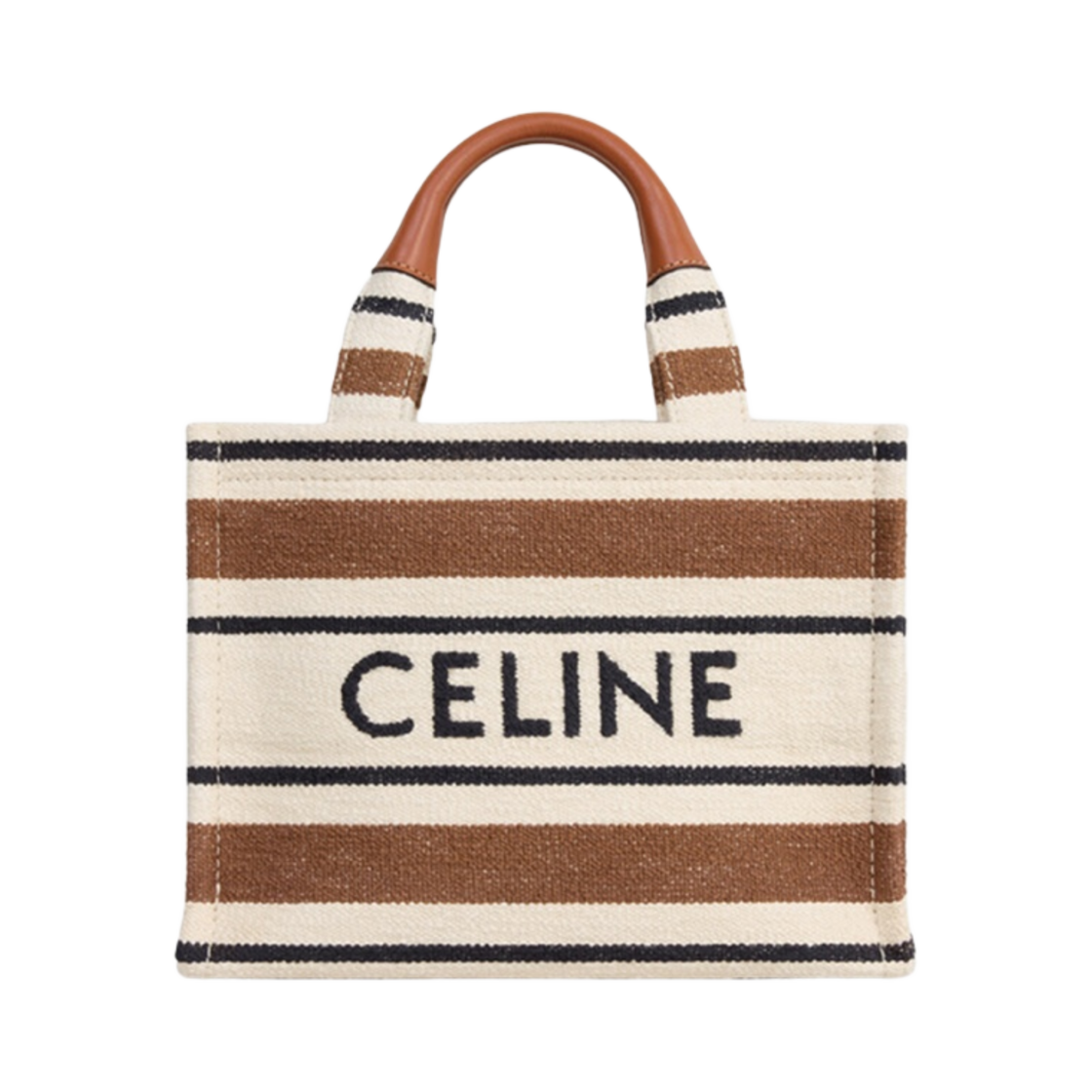 199162FO2-14ML Celine Jacquard Striped Textile Small Cabas Thais Multicolor