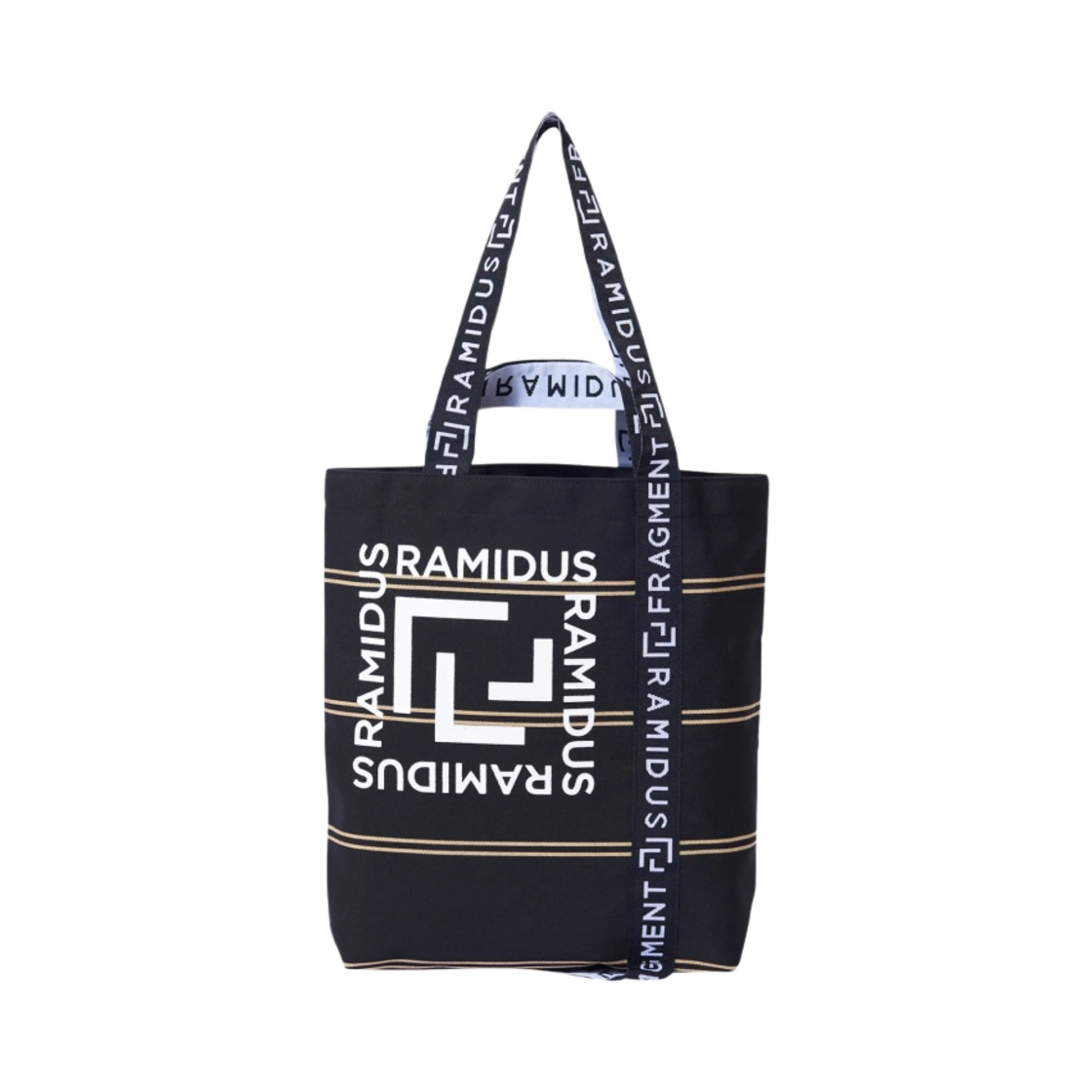라미더스 x 프라그먼트 디자인 토트백 M 블랙 옐로우(Ramidus x Fragment Design Tote Bag M Black Yellow) - 2