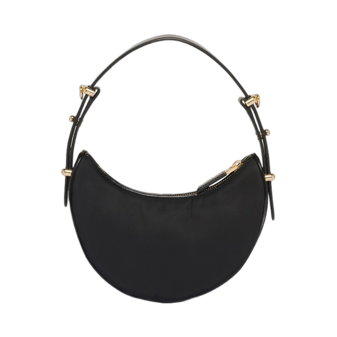 프라다 아르케 리나일론 브러쉬드 레더 미니 숄더백 블랙(Prada Arque Re-Nylon Brushed Leather Mini Shoulder Bag Black) - 2