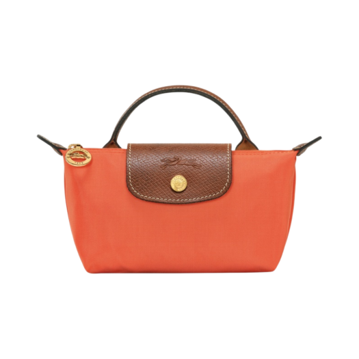 Longchamp Le Pliage Original Handle Pouch Orange