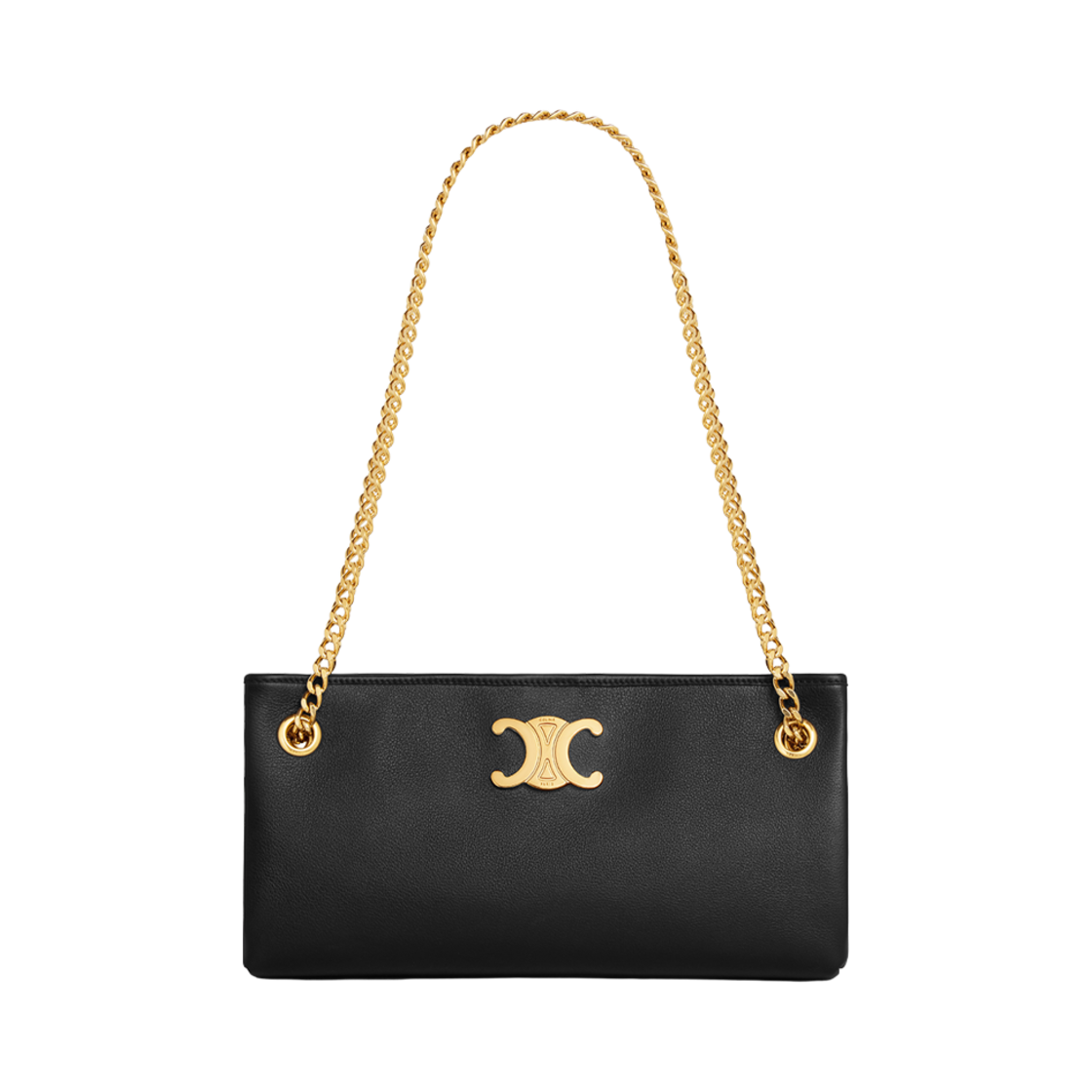 셀린느 뉴스페이퍼 체인 백 트리옹프 소프트 서플 카프스킨 블랙(Celine Newspaper Chain Bag Triomphe Soft in Supple Calfskin Black) - 4