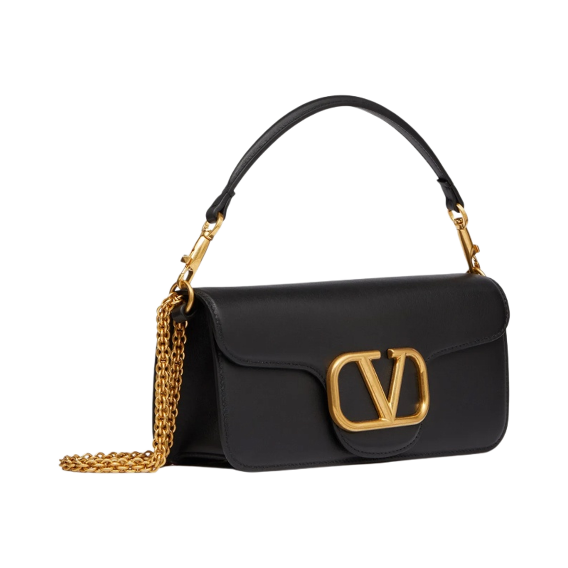 발렌티노 브이로고 시그니쳐 카프스킨 로코 숄더백 블랙(Valentino Vlogo Signature Calfskin Loco Shoulder Bag Black) - 2