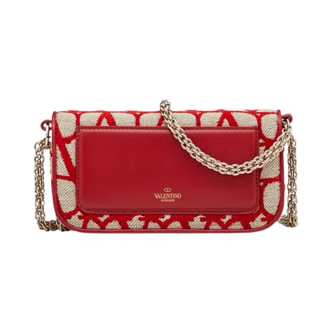 발렌티노 트왈 아이코노그래피 스몰 로코 숄더백 베이지 레드(Valentino Small Loco Toile Iconographe Shoulder Bag Beige Red) - 4