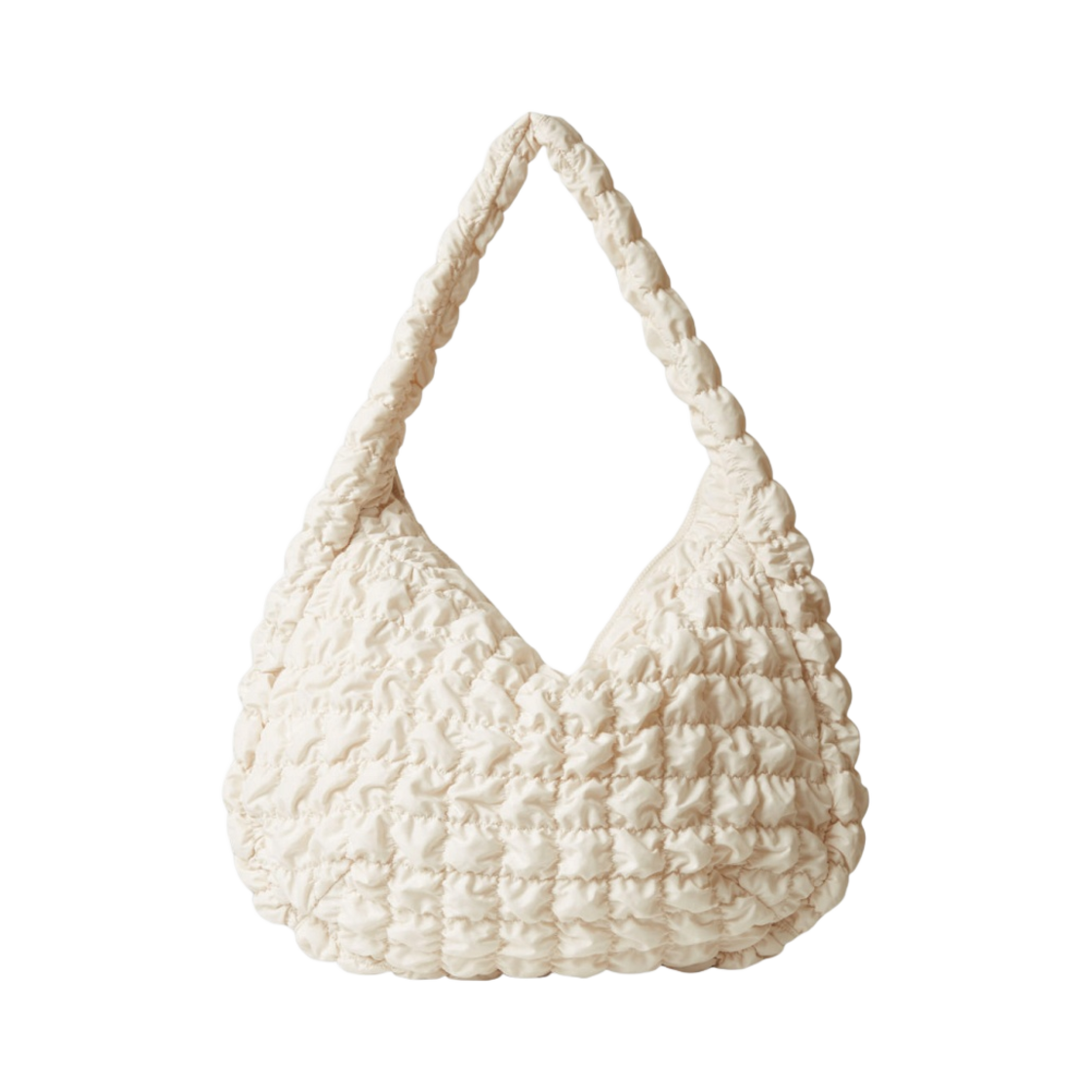 코스 퀼티드 오버사이즈 숄더백 오프 화이트 라이트 베이지(COS Quilted Oversized Shoulder Bag Off White Light Beige)