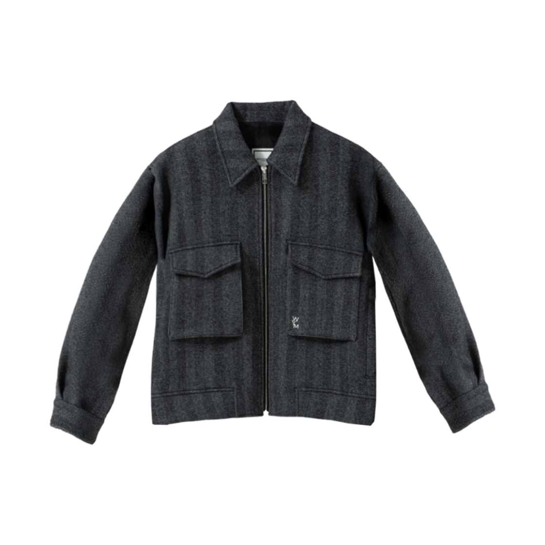 우영미 헤링본 울 자켓 블랙 - 24FW(Wooyoungmi Herringbone Wool Jacket Black - 24FW) - 1