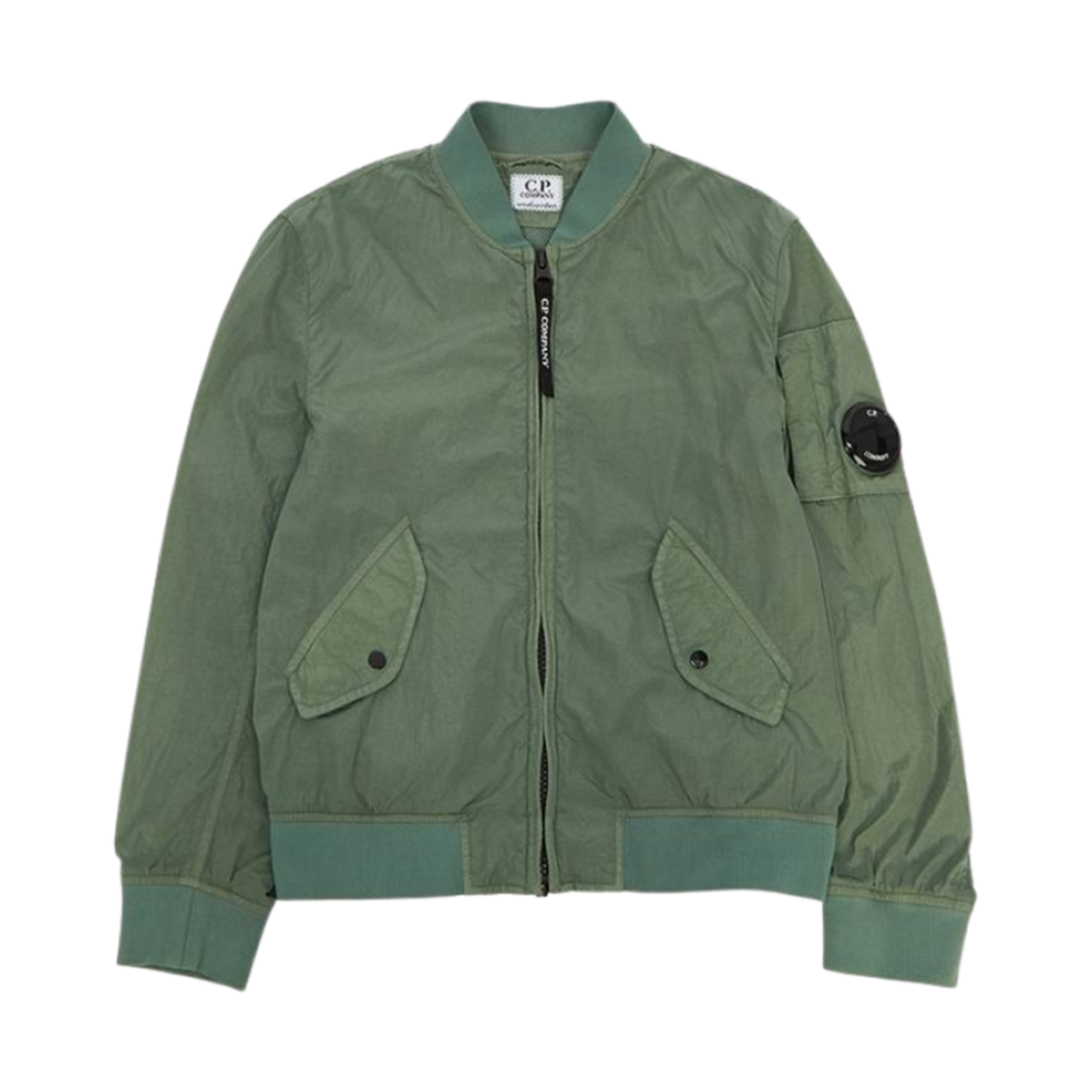 (키즈) C.P. 컴퍼니 크롬-R 윈드브레이커 점퍼 그린 - 24SS((Kids) C.P. Company Chrome-R Windbreaker Jumper Green - 24SS)