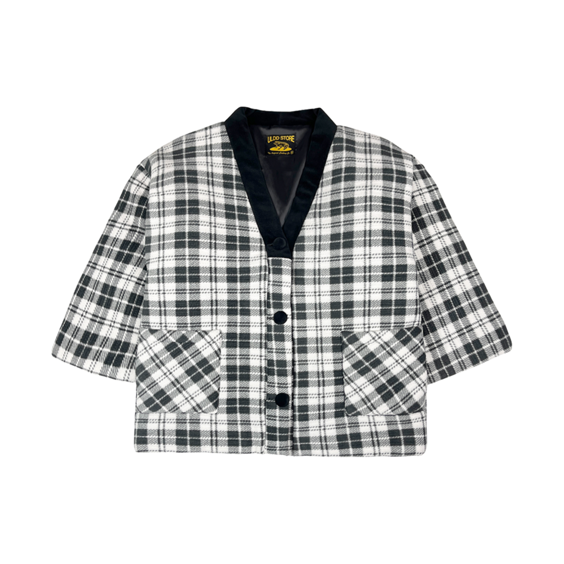 얼렁뚱땅 상점 웃도리 화이트 그레이 체크(ULDD Utdori White Gray Check)