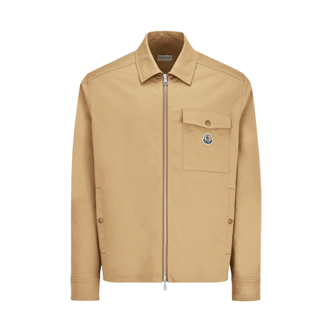 K1-091-2F00005-57448-248 Moncler Cotton Gabardine Zip Up Shirt Jacket Beige - 25SS